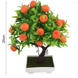 Decorative Flowers Simulation Plant Sturdy Durable Orange Tree Creative Artificial For Table