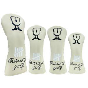 Other Golf Products Beige Fisherman Foot Golf Club #1 #3 #5 Mixed Colors Wood Headcovers Driver Fairway Woods Cover PU Leather Head Covers 230712