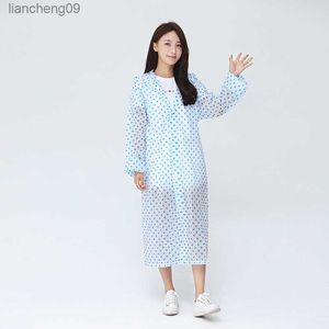 Frauen Neue Stilvolle Transparente Regenmantel Verdickt Outdoor Erwachsene Poncho Wasserdicht Niedlichen Cartoon Druck Klar Regen et Abdeckung L230620