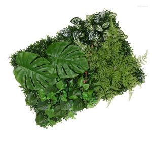 Decorative Flowers Artificial Green Wall 16x24in Large Greenery Panels Grass Backdrop UV Protected Faux Privacy Hedge Decoration For