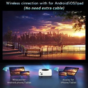 Ny Y2 -projektor för Android WiFi HD 1080p Projector Portable Mini Home LED