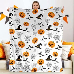 Blankets 30x40inch Cute Pumpkin Blanket Halloween Lightweight Throw For Women Men Soft Cozy Couch Living Room Bed K1