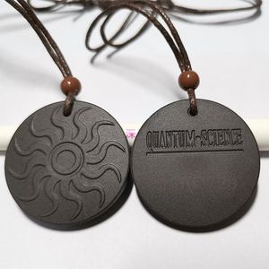 Pendant Necklaces Black Cotton Rope Volcanic Stone Sunfire Octopus Necklace Energy Science Negative Ions For Men Women