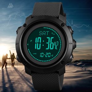 Skmei Altimeter Barometer Thermometer Altitude Men Digital klockor Sportklocka Klättring Vandring Arvur Montre Homme 1427