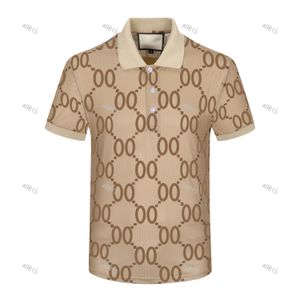 2023ss Summer Luxury Italy Polo Designer Shirts High Street Embroidery Garter Snakes Little Bee Printing Clothing Mens Brand Polo Shirt zz