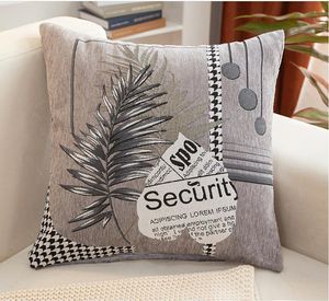 2023 Luxury Pillow Case Tropical Leaf On Abstract Geometric Pillowcase Dustproof Cushion Cover For Living Room Decorative 45X45cm