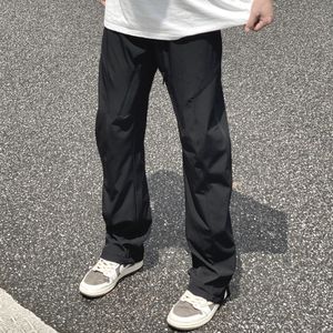 メンズパンツカエルドリフトファッションブランドストリート品質カジュアル服ナイロンジッパー巾着スウェットパンツ男性のための 230712