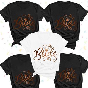 T-Shirt The Will Become an Engaged Women Honeymoon Wedding Short Sleeve Bride Shower T-shirt Future Women's Top G220612