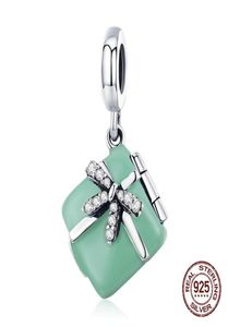 Ciondoli pendenti in argento sterling 925 con ciondolo a forma di scatola regalo misura P collana con bracciale che fa gioielli da donna5675892