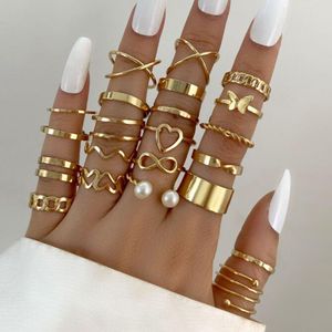 2023 Металлические золотые кольца настройки скручиваемые полые кольца для женщин Циркон винтажные кольца бабочек геометрические модные украшения аксессуары