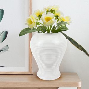 Garrafas De Armazenamento De Porcelana Gengibre Jar Organizador Com Tampa Cerâmica Vaso De Flores Templo Para Escritório Quarto Decoração De Casa Presente