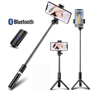 Selfie Monopés sem fio Compatível com Bluetooth Selfie Stick para Monopé Tripé Dobrável Handheld Obturador Remoto Extensível Selfie Stick R230713