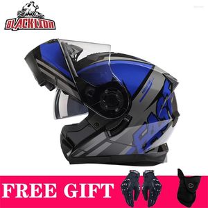 Motorcykelhjälmar Män Kvinnor Personlig professionell helhjälm Säkerhet Downhill Motocross Racing Modular Flip Up Casco Moto DOT