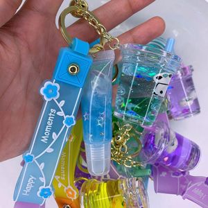 Lip Balm Cute Little cupLipgloss Base Liquid Acrylic Keychain Kids Make My Own Key Chain Cosmetics Up Lipstick Wholesale Lip Gloss 230712