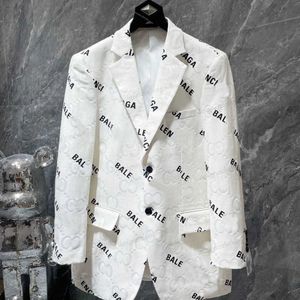 Мужские куртки Blazers Bale Designer Jacket Печать печать одиночной грудью костюмы Coats Slim Fit Busines