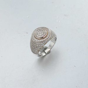 Rings Band S925 Silver New Style Inlaid Zircon Hip Hop Ring for Men's Trendy Street Dance Diamond Ring H001 1