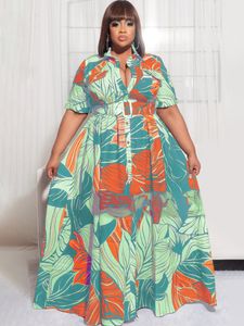 Plus size Kleider 5XL Größe Bluse Maxikleid für Frauen Sommer 2023 lässig elegant übergroße lange Party mit Gürtel Vestidos Robe Femme 230713