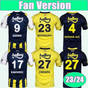 23 24 Fenerbahce Mens Futebol Jerseys DZEKO CRESPO ARDA GULER KAHVECI JOAO PEDRO BATSHUAYI SZALAI Home Away 3ª Camisa de Futebol Uniformes de Manga Curta