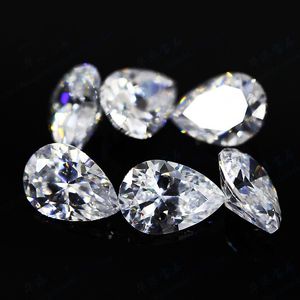 배 컷 느슨한 합성 다이아몬드 클래식 데프 흰색 VVS 워터 드롭 Moissanite Stone 도매 Moissanites 제조업체