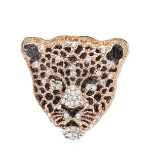 Pimler broşlar moda fl rhinestone leopar başı broş pimleri zarif erkek ve kadın kristal hayvan takılar iyi hediyeler dh6ql desen