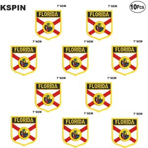 Toppe ricamate con bandiera della Florida degli Stati Uniti Iron on Saw on Transfer patches Applicazioni di cucito per vestiti in HomeGarden 10 pezzi molto2257