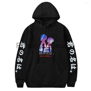 Herrtröjor tröjor herr hoodies ditt namn anime hoodie länge ärm män kvinnor tröja harajuku streetwear 2022 casual stil par kläder x0713