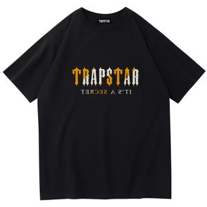 Trapstar modedesigner mens t shirt lyxdesigner kvinnor t shirt kort man all bomull sommar casual sport varumärke logotyp tryck färg gata populära svarta röda skjortor