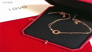 Alta qualità 11 Collana in argento sterling S925 Classic Fashion Carter Love Set con catena clavicola diamantata 210929256x4860357