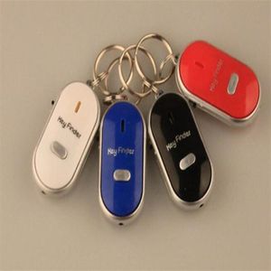 Anti Lost LED Locator 4 Colors Voice Sound Whistle Control Keychain340m