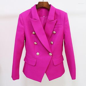 Garnitury damskie Vintage Designer Modna Fashion Classic podwójnie piersi Slim Fit Blazer Jacket Office Lady Formal Business Wear