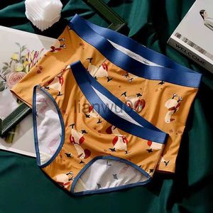 Underpants Couples Panties Cute Cartoon Men Underwears Women Underpants Sexy Lovers Panty Middle Waist Soft Modal Boxers Plus Size Briefs J230713