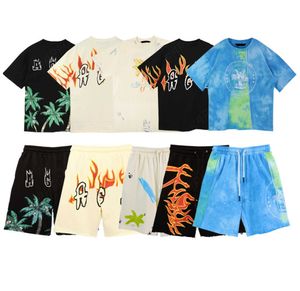 Hommes T Shirt Summer Designer Hommes T-Shirts Shorts Costume Décontracté Hip Hop Streetwear Lâche Blanc T-shirt 2023ss