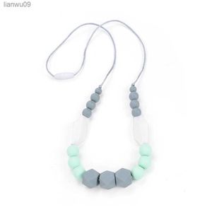 Lofca Sile Wooden Beads Netclace Baby Sile Bearing Necklace for Mom Newborn BPA المجوهرات الحرة للرضاعة الطبيعية L230704