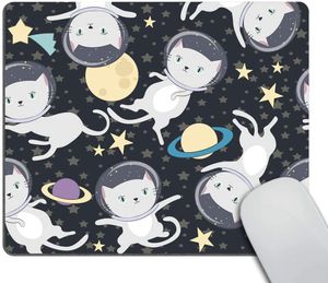 Gaming Mousepad Custom Fun Cat Astronaut in Space Mouse Pad bez poślizgu Guma Wygodna spersonalizowana podkładka na myszy komputerowej