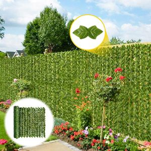 Decorative Flowers Artificial Leaf Fence Hedge Wall Privacy Screen Protect Outdoor Garden Deck Balcony Courtyard Decoration 50x300cm/ 0.5x1m