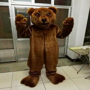 Imagens reais de alta qualidade Traje de mascote de urso pardo Traje de personagem de desenho animado de mascote Tamanho adulto 301n