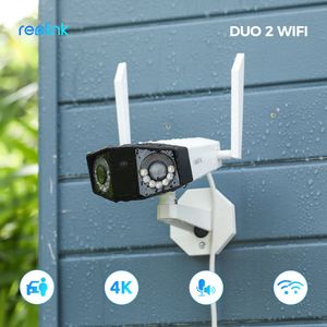 Câmeras IP Reolink Duo 2 Câmera WIFI 4K Lente Dupla proteção de segurança ao ar livre Pessoa Veículo Animal de Estimação Detectar Câmera de Segurança CCTV 230712