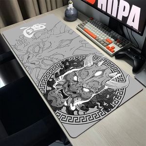 Japonês Oni Mouse Pad HD Print Deskmat Gamer Teclado Mousepad Acessórios para jogos Computador Mesa Borracha XL 900x400 Mouse Mats