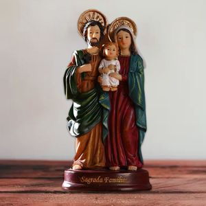 Dekorative Objekte Figuren Heilige Familie Statuen Figur Kind Jesus Christus Figur Zuhause Dekorative Skulpturen Katholische Kirche Souvenirs Geschenke 230712