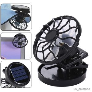 Wentylatory elektryczne Słonecznie Słoneczne energia energe Cell Cell Cooling USB Fan Fan Fan Mini Fan Clip-On Hat Słoneczny wentylator dla letnich urządzeń elektrycznych R230713