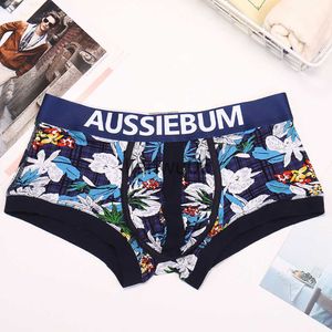 Cueca nova chegada roupa interior masculina vintage respirável cueca de algodão estampado estilo praia boxer cintura baixa moda cueca para homem j230713