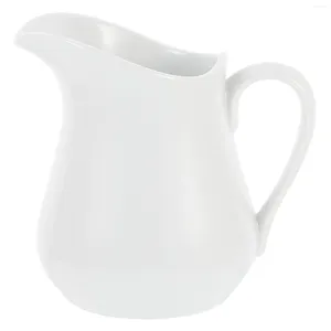 Dinnerware Sets Bracket Adorable Sauce Cup Coffee Ceramic Container Long Mouth Drinks White Pitcher