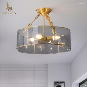 Luminárias pendentes luz luxo cinza Ge Yanuo luminária de teto pós-moderna planeta criativo quarto quarto simples americano