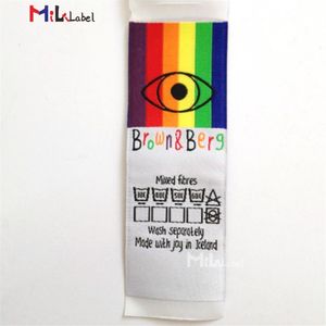 Customized clothing labels sewing notions center fold garment label side tags for clothes293o