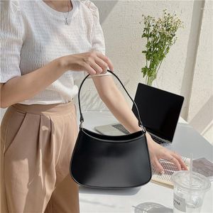 Evening Bags Shoulder Side For Women 2023 Spring Trend Vintage PU Leather Designer Simple Handbags And Purses Crossbody