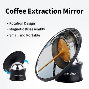 Conjuntos de utensílios de café watchget 360° Espresso S Mirror Coffee ction Reflective Flow Rate Observation for Bottomless Portafilter Magnetic 230712