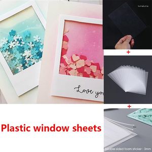 Gift Wrap 50pcs/Lot 11 16cm Plastic Window Sheet For DIY Scrapbooking Handmade Shaker Cards Decoration Po Card Frame