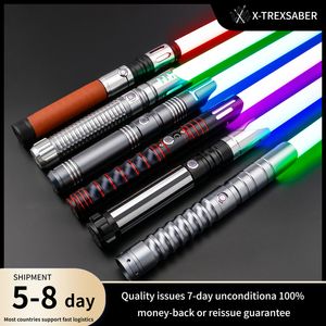 LED Işık Çubukları TXQ Glow Lightsaber Pürüzsüz Salıncak Savaş NEO SNV3 Jedi Saber Kılıç Lazer Blaster Metal Kablo Bıçağı Hediye Aydınlık Oyuncak Oyuncak Cosplay 230712