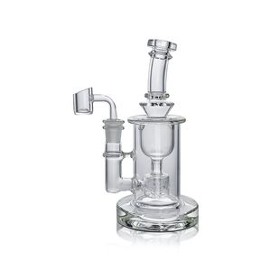 왁스 메이드 7.48 인치 황소 자리 인시 클러 Perc Heady Clear DAB RIG 흡연 액세서리 물 파이프 유리 봉 14mm 공동 유리 봉 그릇 미국 창고 소매 주문 무료 배송