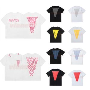 Luxo Mens Camiseta de Manga Curta Homem Mulheres Big V Tees Casais Camisetas de Verão Mens Roupas Tamanho S-XL